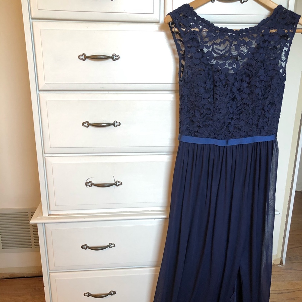 David’s Bridal Marine Bridesmaid Dress